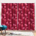 Pink Japanese Lantern Pattern Print Pencil Pleat Curtains