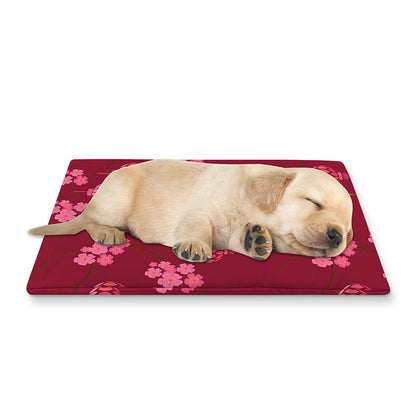 Pink Japanese Lantern Pattern Print Pet Cooling Mat Cover