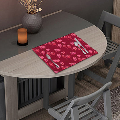Pink Japanese Lantern Pattern Print Placemat