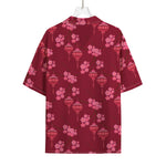 Pink Japanese Lantern Pattern Print Rayon Hawaiian Shirt
