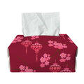Pink Japanese Lantern Pattern Print Rectangle Tissue Box Cover
