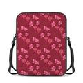Pink Japanese Lantern Pattern Print Rectangular Crossbody Bag