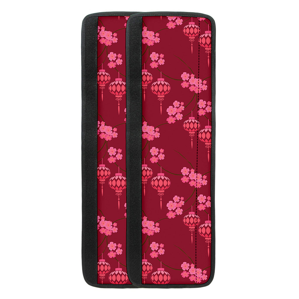 Pink Japanese Lantern Pattern Print Refrigerator Handle Covers