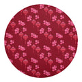Pink Japanese Lantern Pattern Print Round Blanket