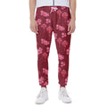 Pink Japanese Lantern Pattern Print Joggers