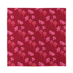 Pink Japanese Lantern Pattern Print Silk Bandana