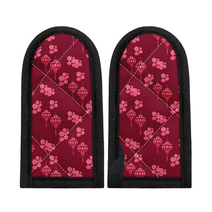 Pink Japanese Lantern Pattern Print Skillet Handle Cover