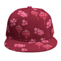 Pink Japanese Lantern Pattern Print Snapback Cap
