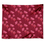 Pink Japanese Lantern Pattern Print Tapestry