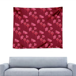 Pink Japanese Lantern Pattern Print Tapestry