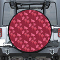 Pink Japanese Lantern Pattern Print Tire Cover