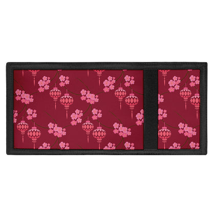 Pink Japanese Lantern Pattern Print Trifold Wallet