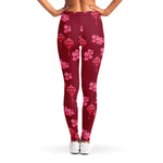 Pink Japanese Lantern Pattern Print Women's Leggings