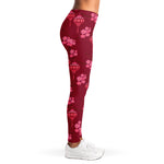 Pink Japanese Lantern Pattern Print Women's Leggings