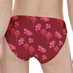 Pink Japanese Lantern Pattern Print Women's Panties