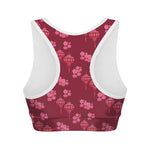Pink Japanese Lantern Pattern Print Women's Sports Bra