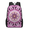 Pink Kaleidoscope Print 17 Inch Backpack