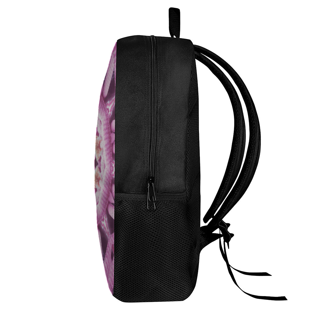 Pink Kaleidoscope Print 17 Inch Backpack