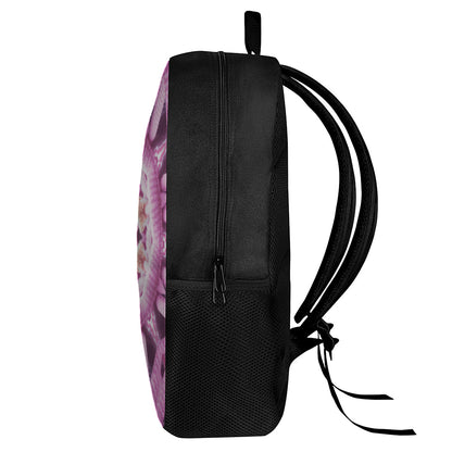 Pink Kaleidoscope Print 17 Inch Backpack