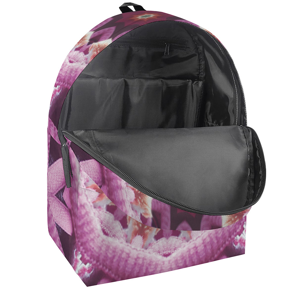 Pink Kaleidoscope Print Backpack
