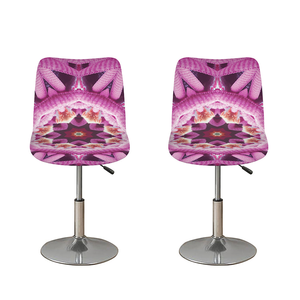 Pink Kaleidoscope Print Bar Stool Covers