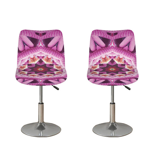 Pink Kaleidoscope Print Bar Stool Covers