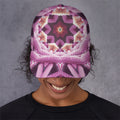 Pink Kaleidoscope Print Baseball Cap