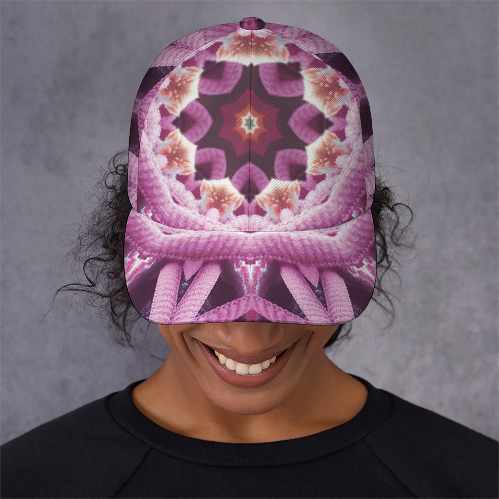 Pink Kaleidoscope Print Baseball Cap