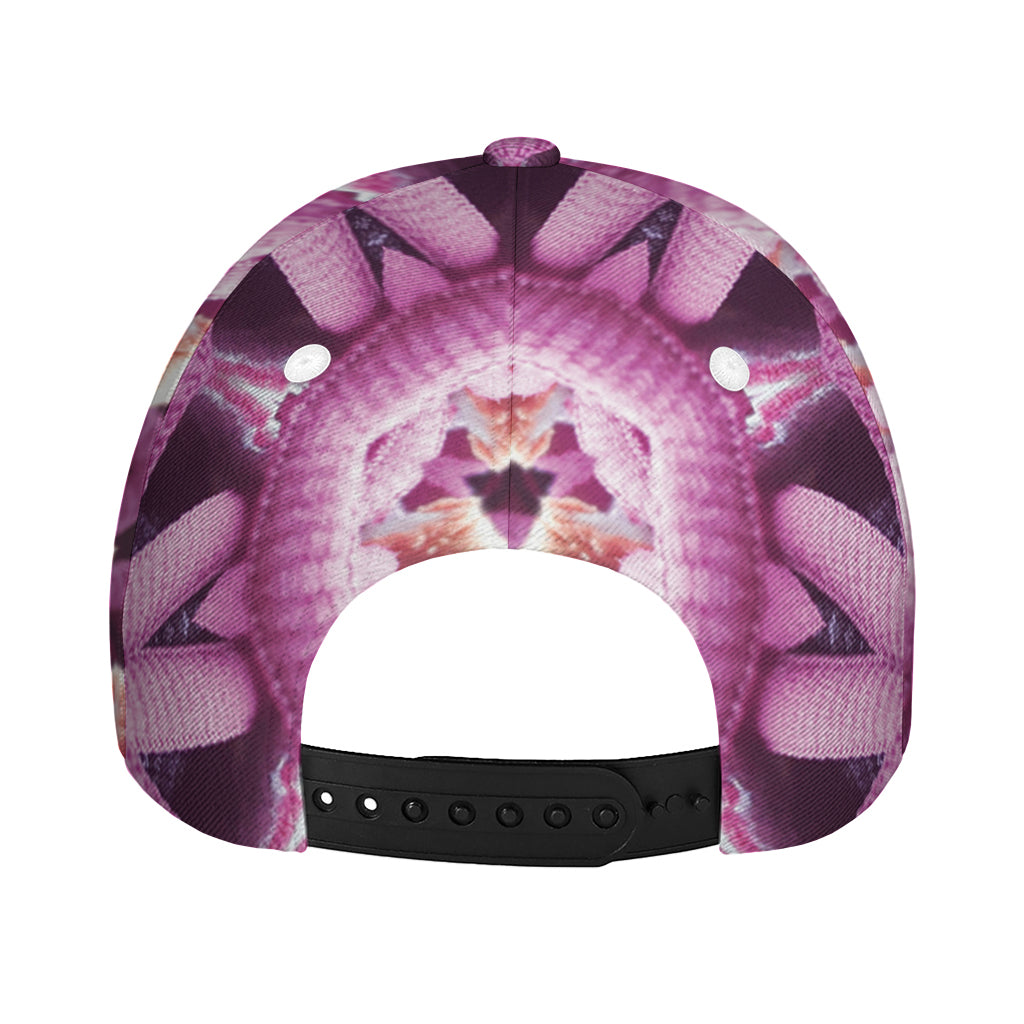 Pink Kaleidoscope Print Baseball Cap
