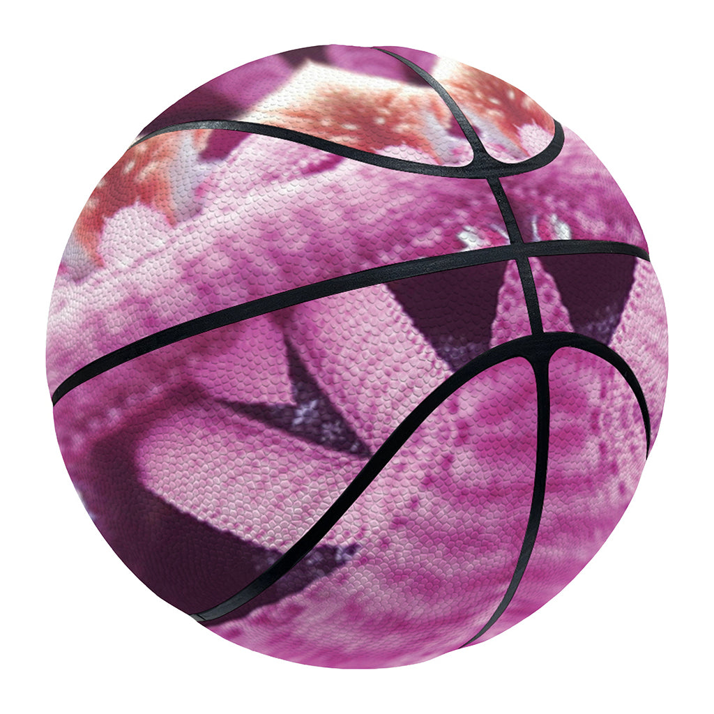 Pink Kaleidoscope Print Basketball