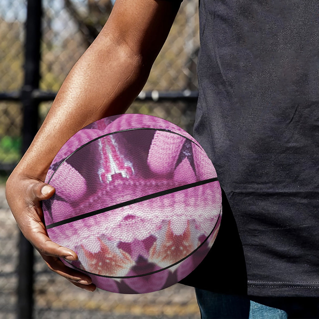 Pink Kaleidoscope Print Basketball