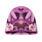 Pink Kaleidoscope Print Beanie