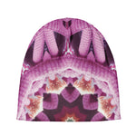 Pink Kaleidoscope Print Beanie
