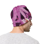 Pink Kaleidoscope Print Beanie