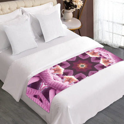 Pink Kaleidoscope Print Bed Runner