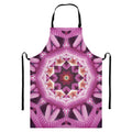 Pink Kaleidoscope Print Bib Apron With Pocket