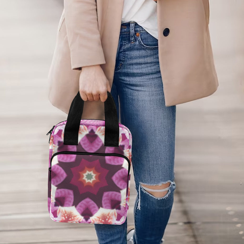 Pink Kaleidoscope Print Bible Tote Bag