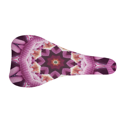 Pink Kaleidoscope Print Bicycle Seat Cover