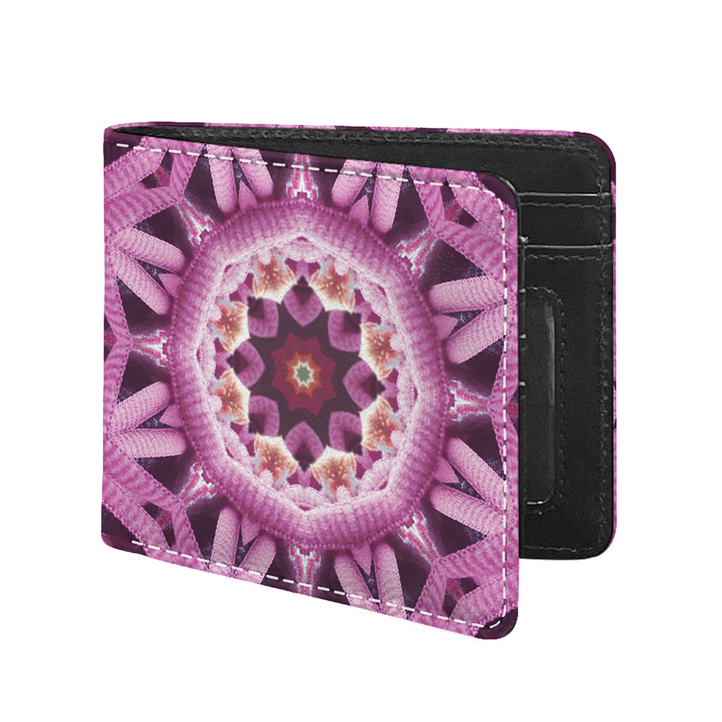 Pink Kaleidoscope Print Bifold Wallet