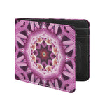Pink Kaleidoscope Print Bifold Wallet