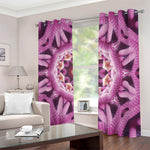 Pink Kaleidoscope Print Blackout Grommet Curtains