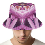 Pink Kaleidoscope Print Bucket Hat