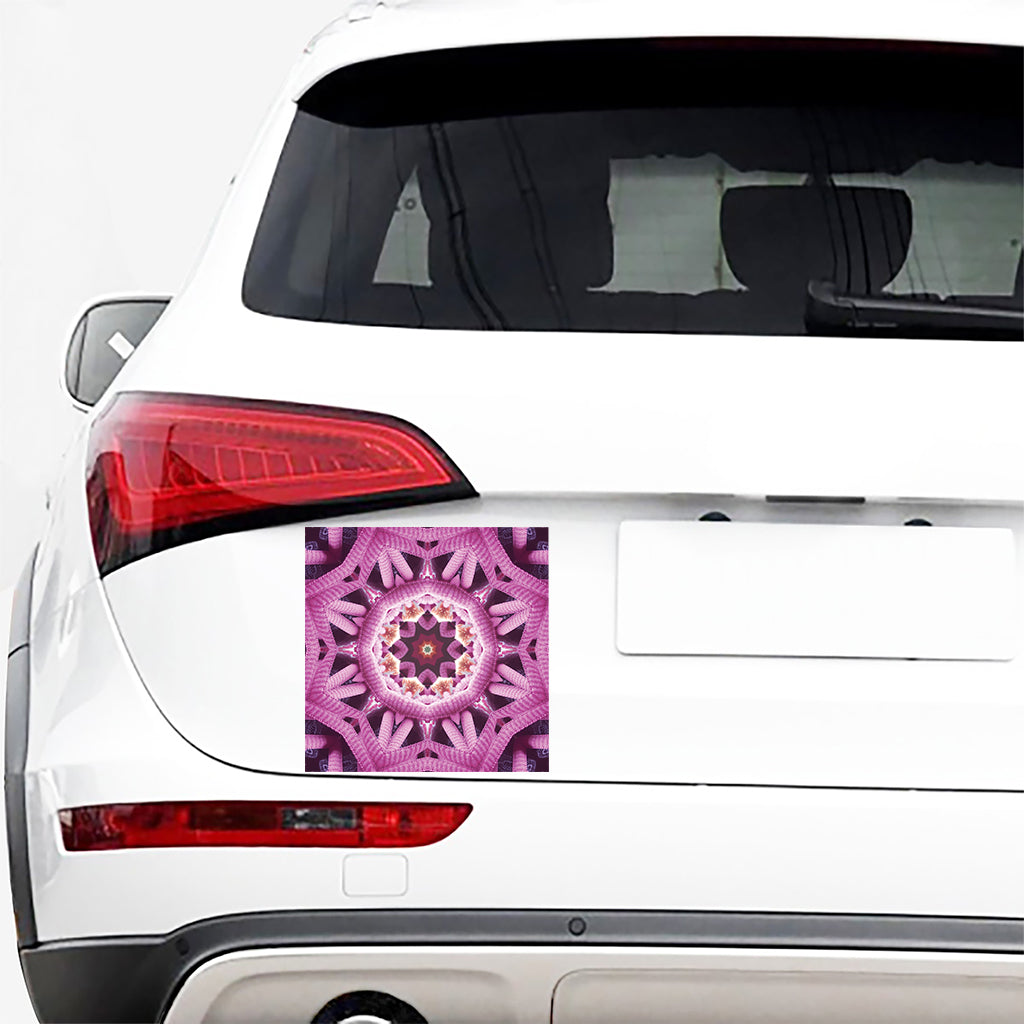 Pink Kaleidoscope Print Car Sticker