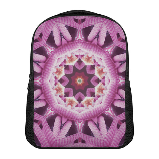 Pink Kaleidoscope Print Casual Backpack