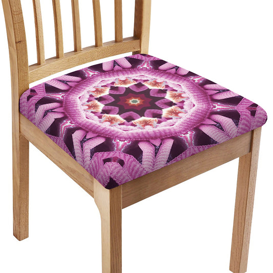 Pink Kaleidoscope Print Chair Cushion Cover