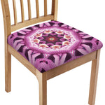 Pink Kaleidoscope Print Chair Cushion Cover