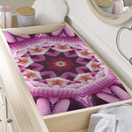 Pink Kaleidoscope Print Changing Pad Cover