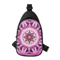 Pink Kaleidoscope Print Sling Bag