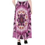 Pink Kaleidoscope Print Chiffon Maxi Skirt