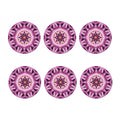 Pink Kaleidoscope Print Coaster Set